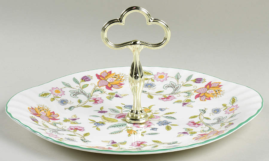 Haddon Hall 9" Center Handled Square Sandwich Tray by Minton-1