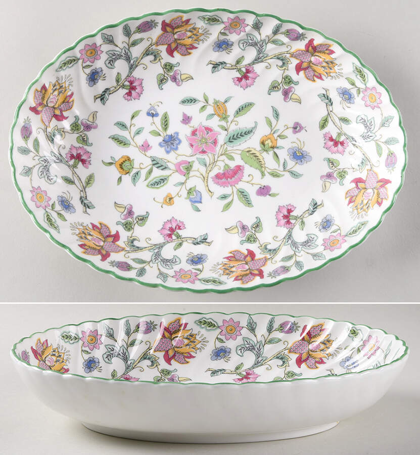 Haddon Hall 10" Oval Vegetable Bowl by Minton-1
