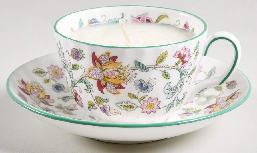 Haddon Hall Scented Cup & Saucer Candle-Vanilla  HC by Minton-1