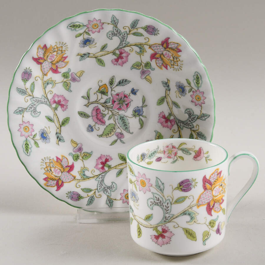 Haddon Hall Flat Cup & Saucer Set by Minton-1