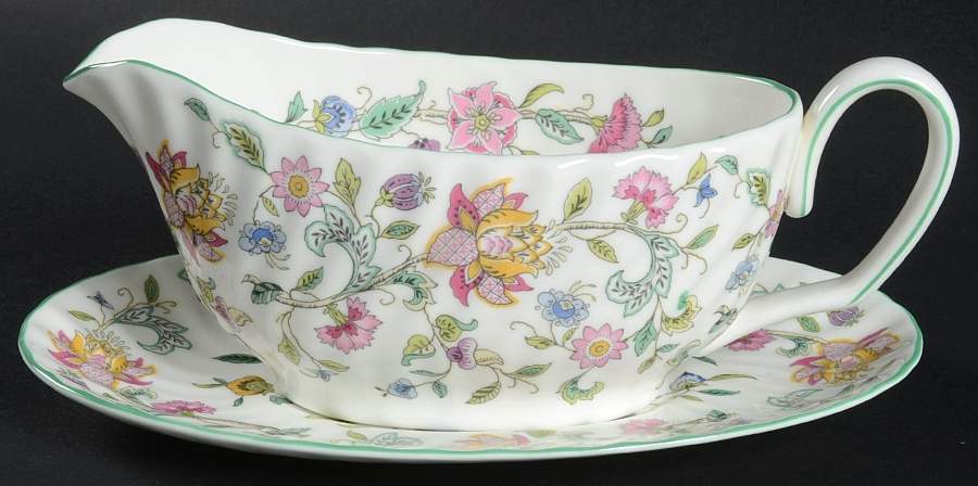 Haddon Hall Gravy Boat & Underplate by Minton-1