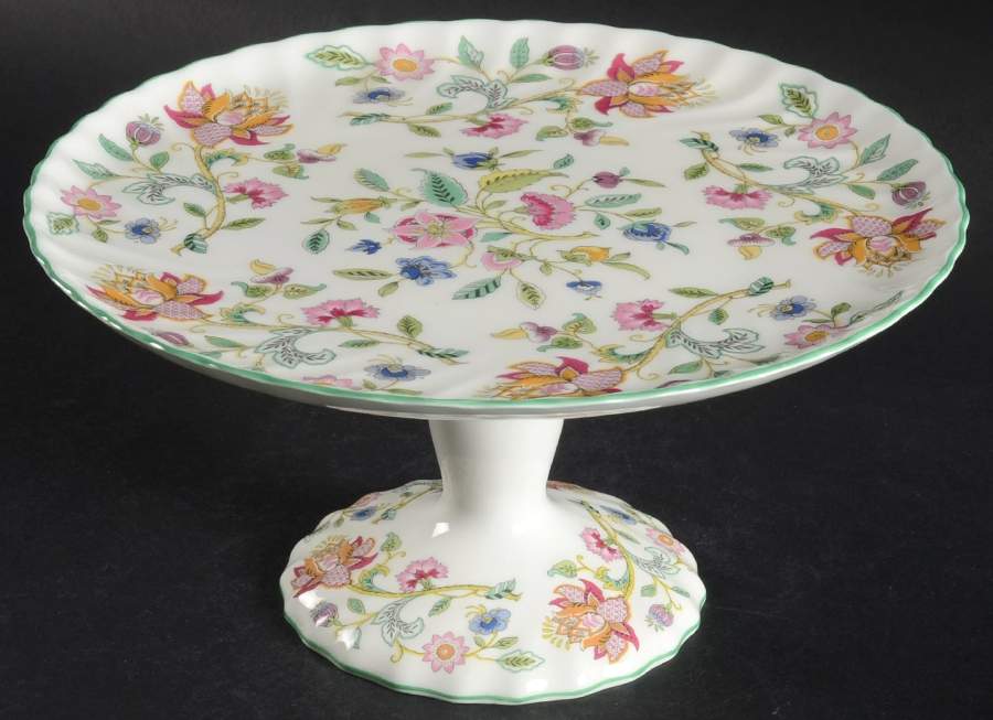Haddon Hall 9" Diameter Pedestal Cake Stand by Minton-1