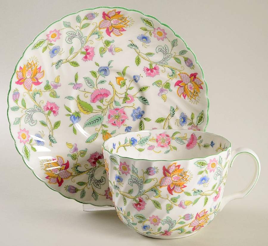 Haddon Hall Oversized Cup & Saucer Set by Minton-1