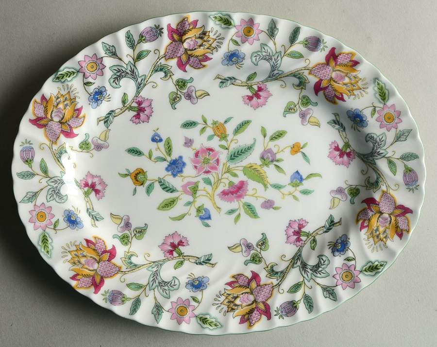 Haddon Hall 10" Oval Serving Platter by Minton-1