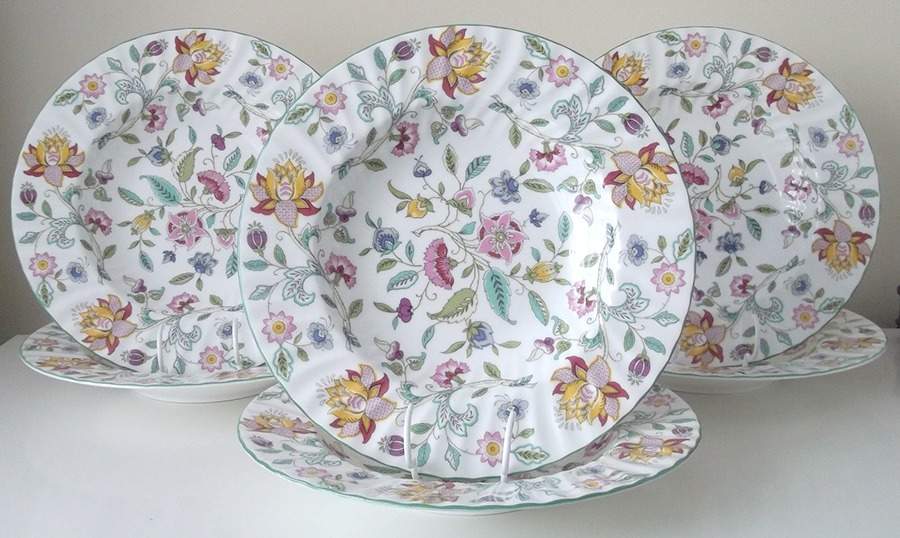 Haddon Hall Large Rim Soup Bowl by Minton-1