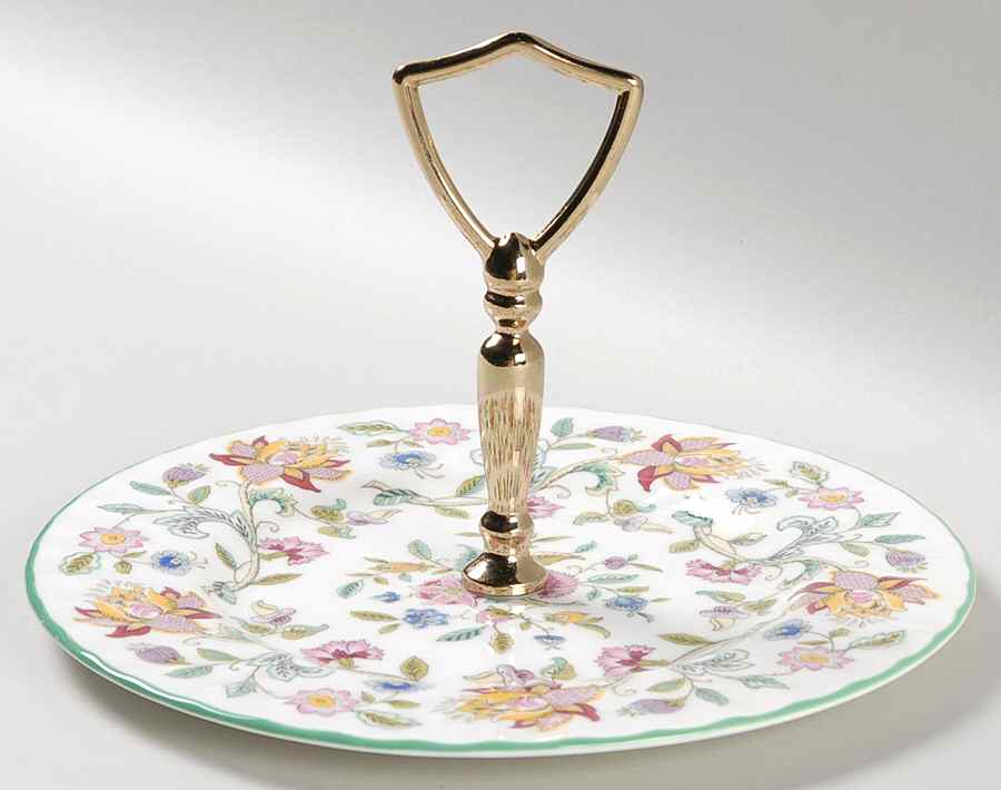 Haddon Hall Round Serving Plate with Handle (SP) by Minton-1