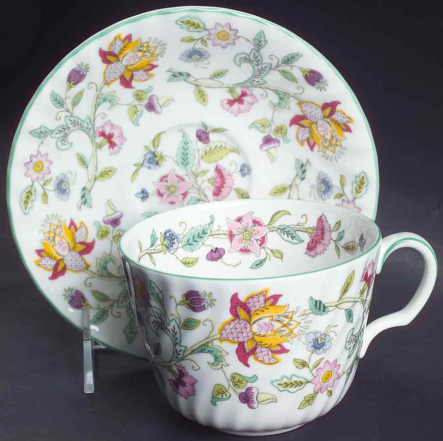 Haddon Hall Oversized Cup & Saucer Set by Minton-1