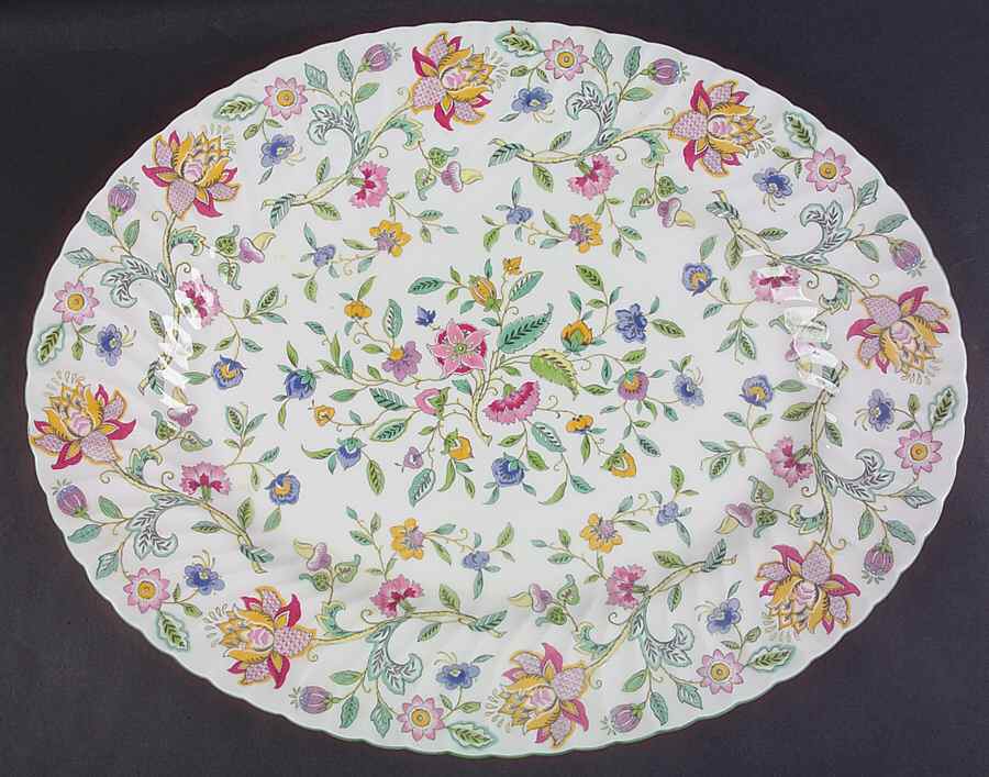 Haddon Hall 17" Oval Serving Platter by Minton-1