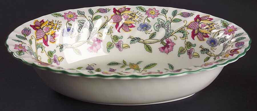 Haddon Hall 10" Oval Vegetable Bowl by Minton-1