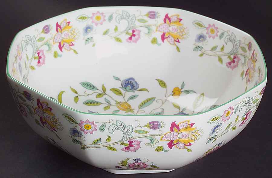 Haddon Hall 8" Octagonal Vegetable Bowl by Minton-1