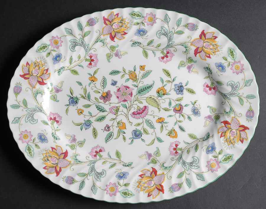 Haddon Hall 15" Oval Serving Platter by Minton-1