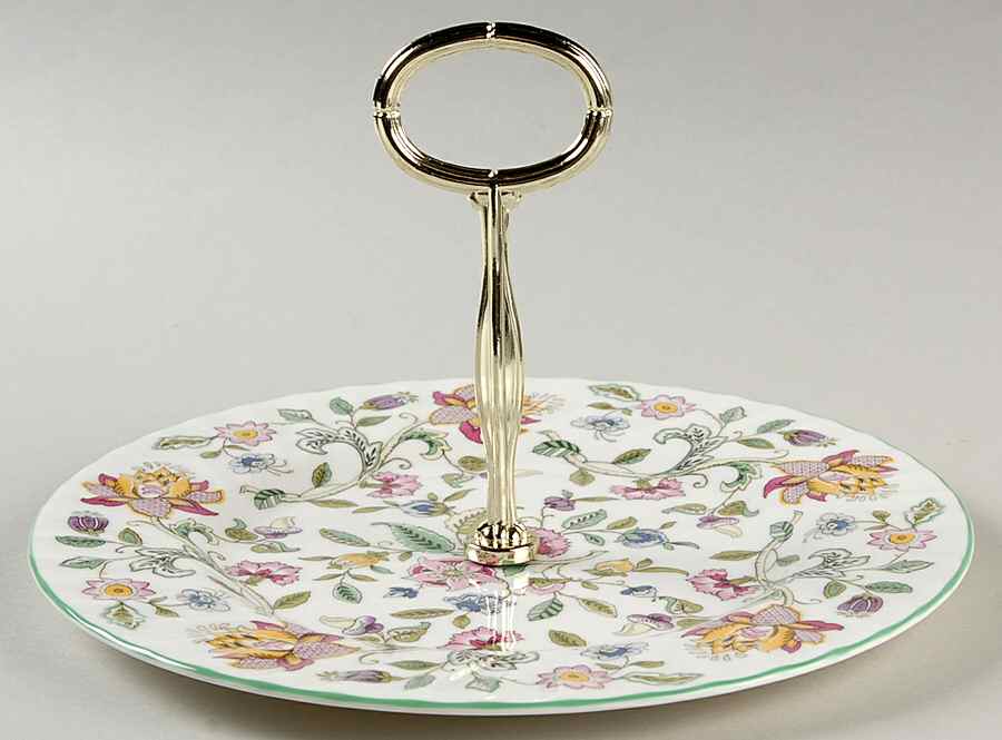 Haddon Hall Round Serving Plate with Handle (LP) by Minton-1