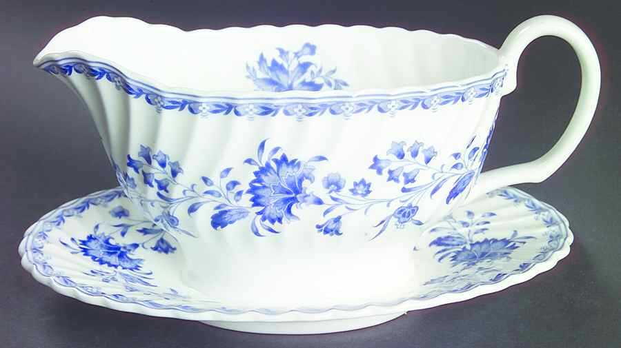 Hardwicke Hall Gravy Boat with Attached Underplate by Minton-1