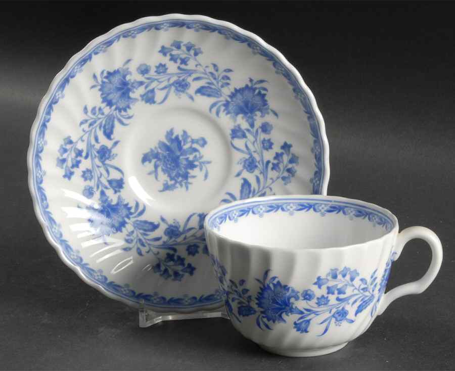 Hardwicke Hall Flat Cup & Saucer Set by Minton-1