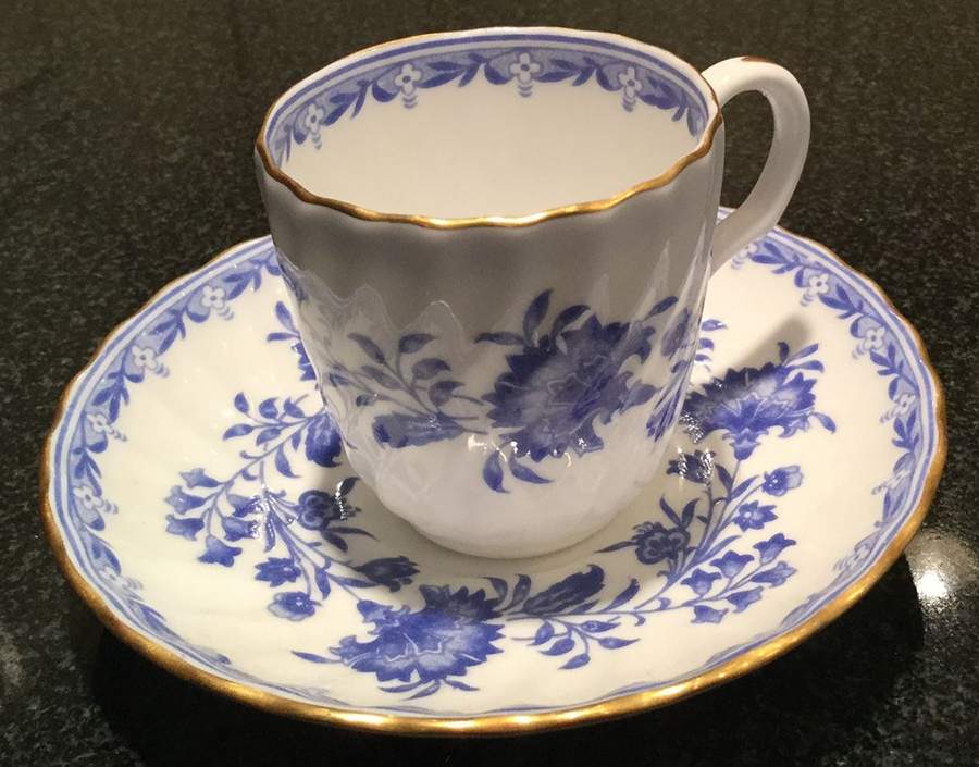 Hardwicke Hall Flat Demitasse Cup & Saucer Set by Minton-1