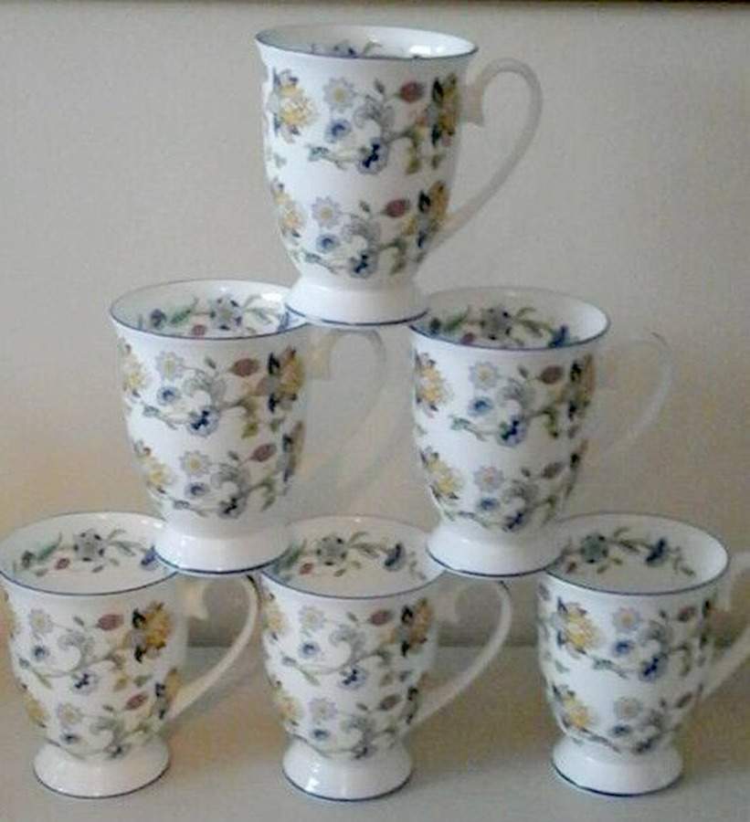 Haddon Hall Blue (Blue Trim) Footed Mug by Minton-1