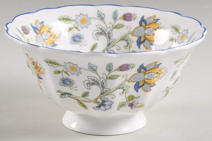 Haddon Hall Blue (Blue Trim) Open Candy Dish by Minton-1