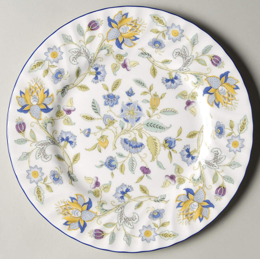 Haddon Hall Blue (Blue Trim) Luncheon Plate by Minton-1