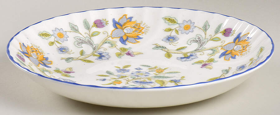 Haddon Hall Blue (Blue Trim) 8" Individual Pasta Bowl by Minton-1