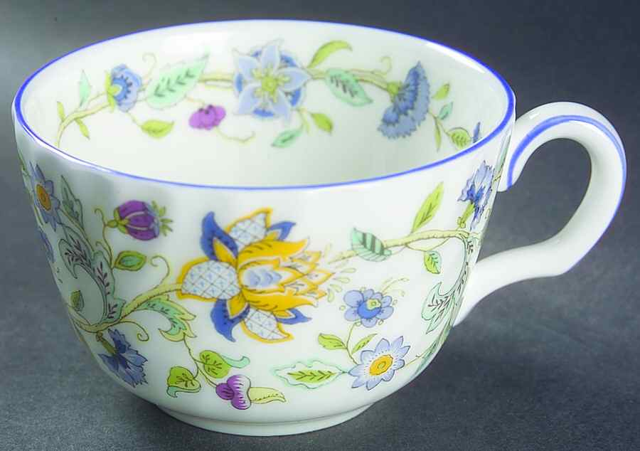 Haddon Hall Blue (Blue Trim) Flat Cup by Minton-1