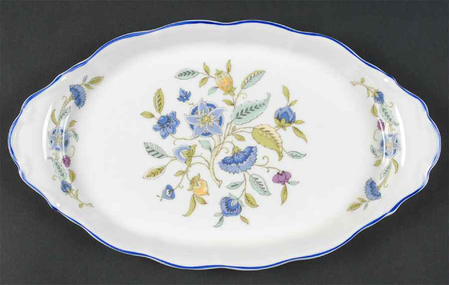 Haddon Hall Blue (Blue Trim) Regal Tray by Minton-1