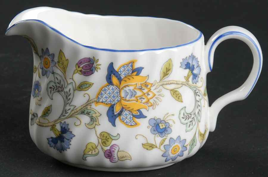 Haddon Hall Blue (Blue Trim) Mini Creamer by Minton-1