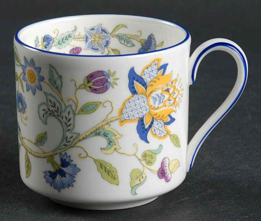 Haddon Hall Blue (Blue Trim) Flat Cup by Minton-1