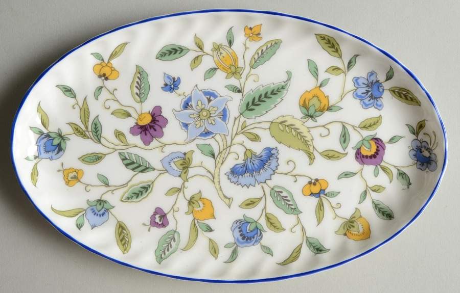 Haddon Hall Blue (Blue Trim) Relish by Minton-1