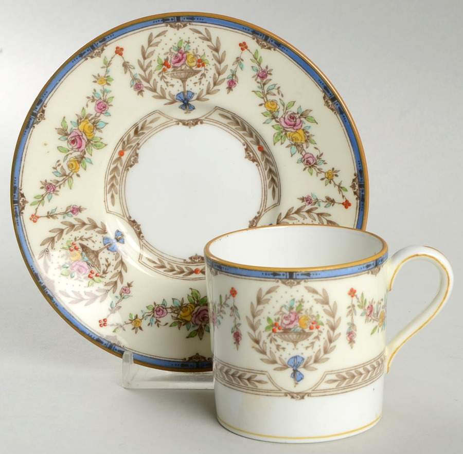 Hampshire Multicolor Flat Demitasse Cup & Saucer Set by Minton-1