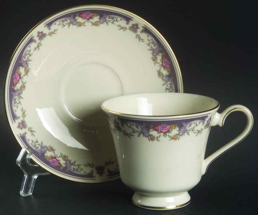 Hanbridge Footed Cup & Saucer Set by Minton-1