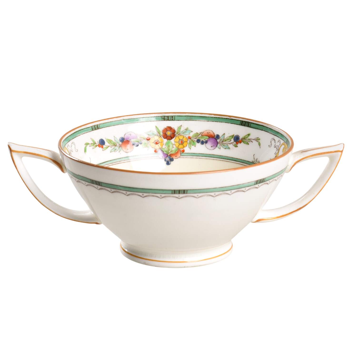 Helena Green Footed Bouillon Cup by Minton-1