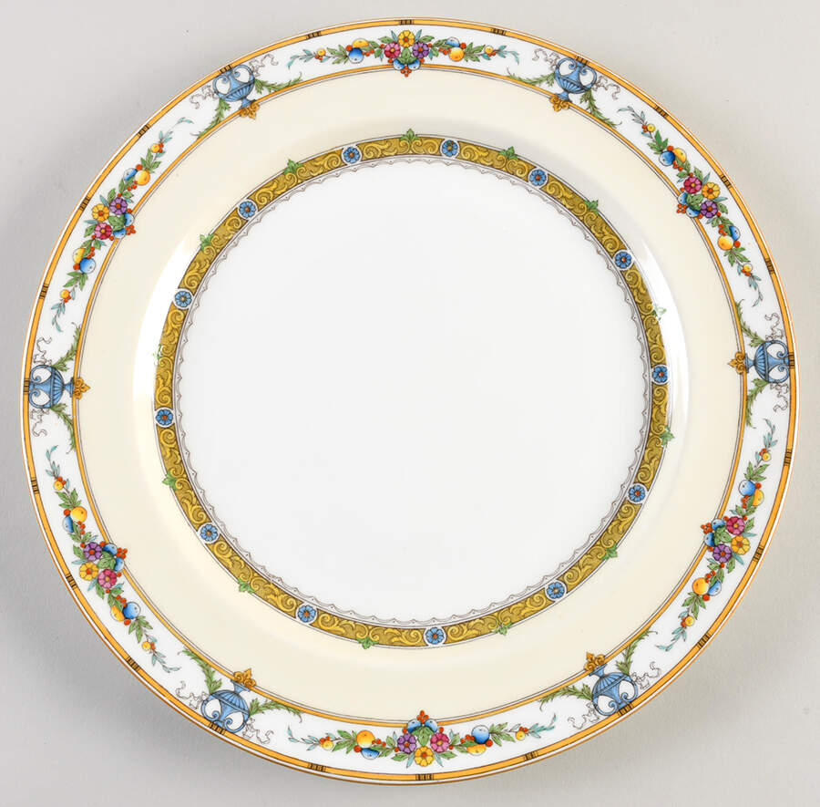 Helena Yellow (Dark) 12" Chop Plate (Round Platter) by Minton-1