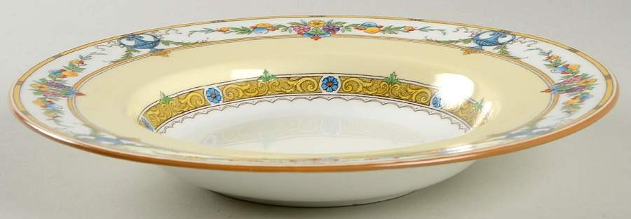 Helena Yellow (Dark) Large Rim Soup Bowl by Minton-1