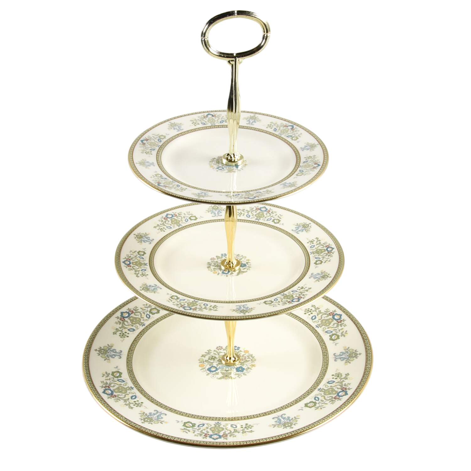 Henley 13 7/8"-14 1/4" 3-Tiered Serving Tray(DP,SP,BB) HC by Minton-1