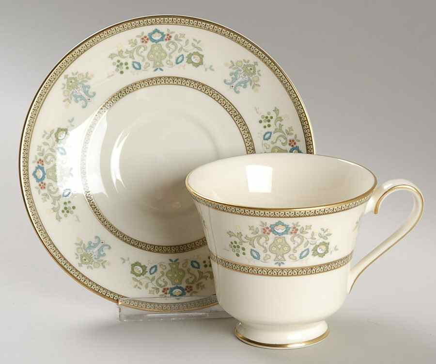 Henley Footed Cup & Saucer Set by Minton-1