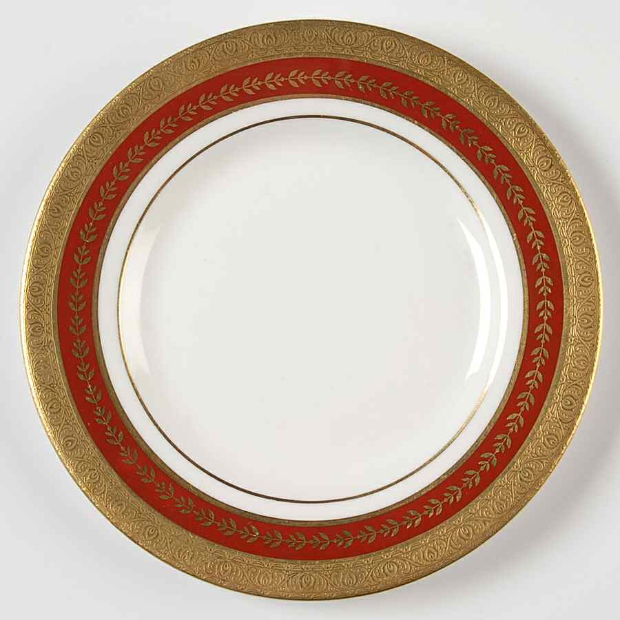 Imperial Gold (Red and Gold) Bread & Butter Plate by Minton-1