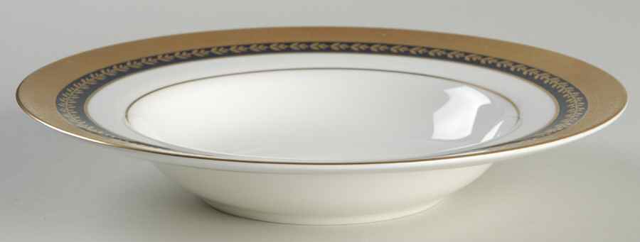Imperial Gold Cobalt & Gold Rim Soup Bowl by Minton-1