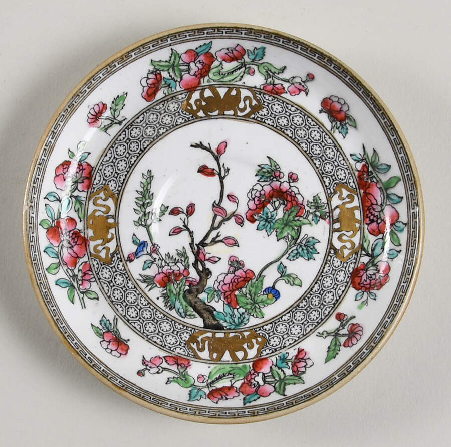 Indian Tree (Smooth) Saucer for Flat Demitasse Cup by Minton-1