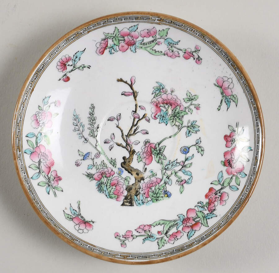Indian Tree (Smooth) Saucer for Flat Demitasse Cup by Minton-1