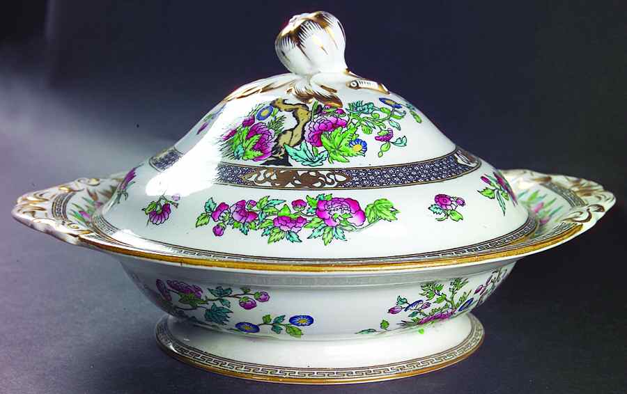 Indian Tree (Smooth) Round Covered Vegetable by Minton-1