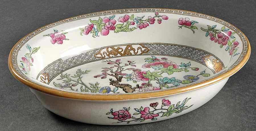 Indian Tree (Smooth) 8" Oval Vegetable Bowl by Minton-1