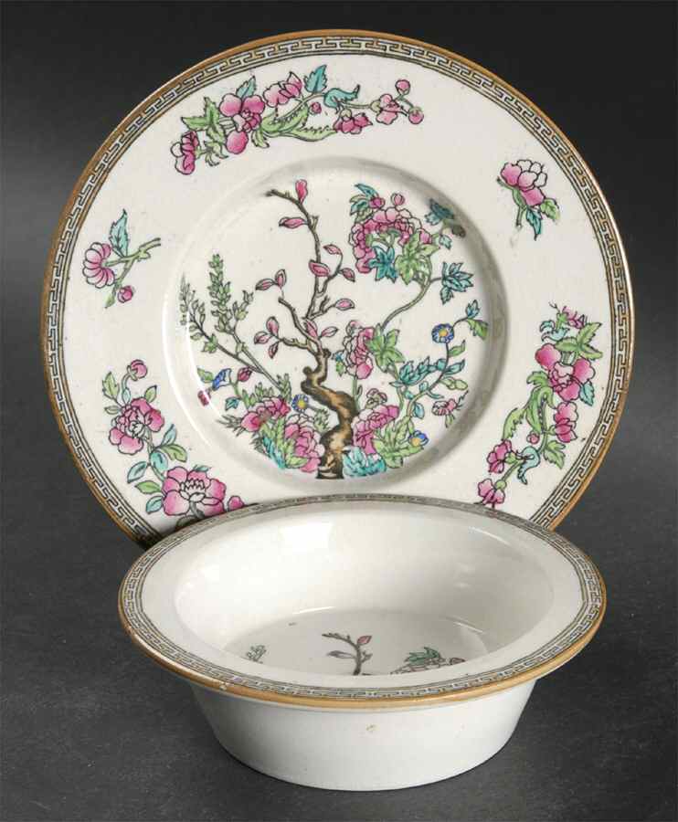 Indian Tree (Smooth) Ramekin & Saucer Set by Minton-1