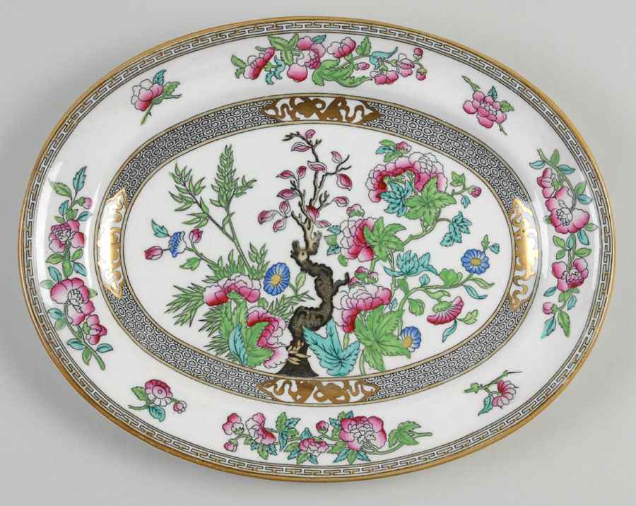 Indian Tree (Smooth) 11" Oval Serving Platter by Minton-1