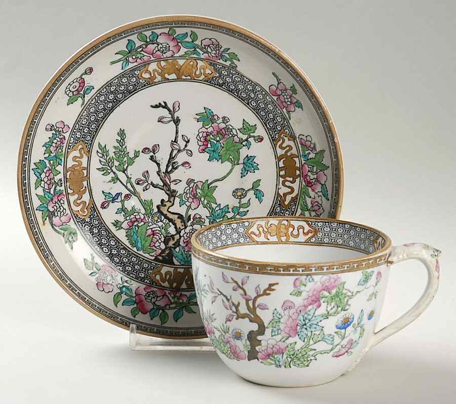 Indian Tree (Smooth) Flat Cup & Saucer Set by Minton-1