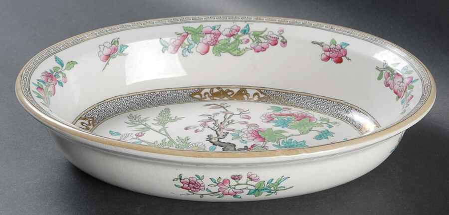 Indian Tree (Smooth) 10" Oval Vegetable Bowl by Minton-1