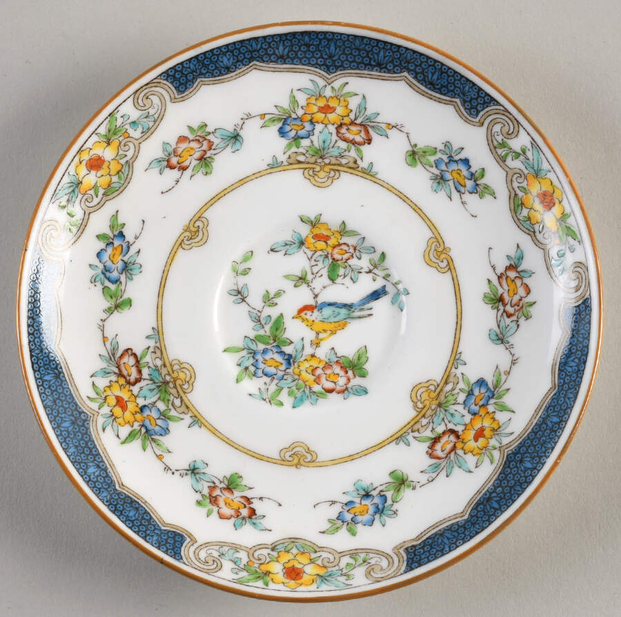 Isis Blue Saucer by Minton-1