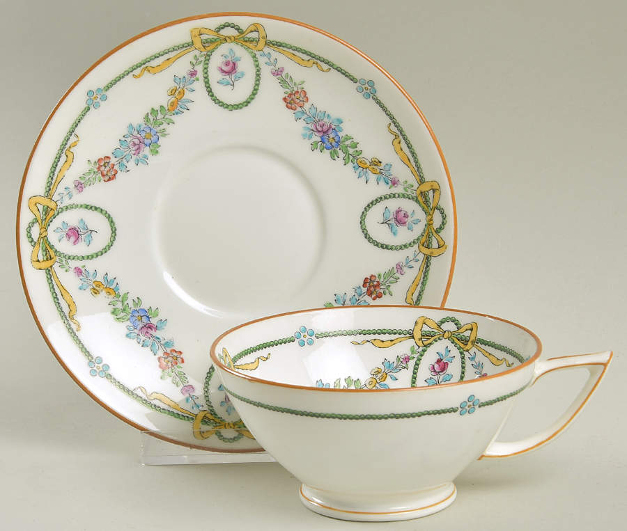 Ivanhoe Footed Cup & Saucer Set by Minton-1