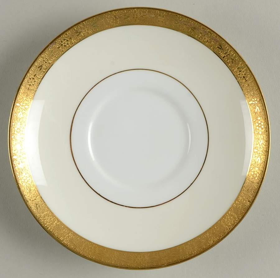 Ivory Saucer by Minton-1