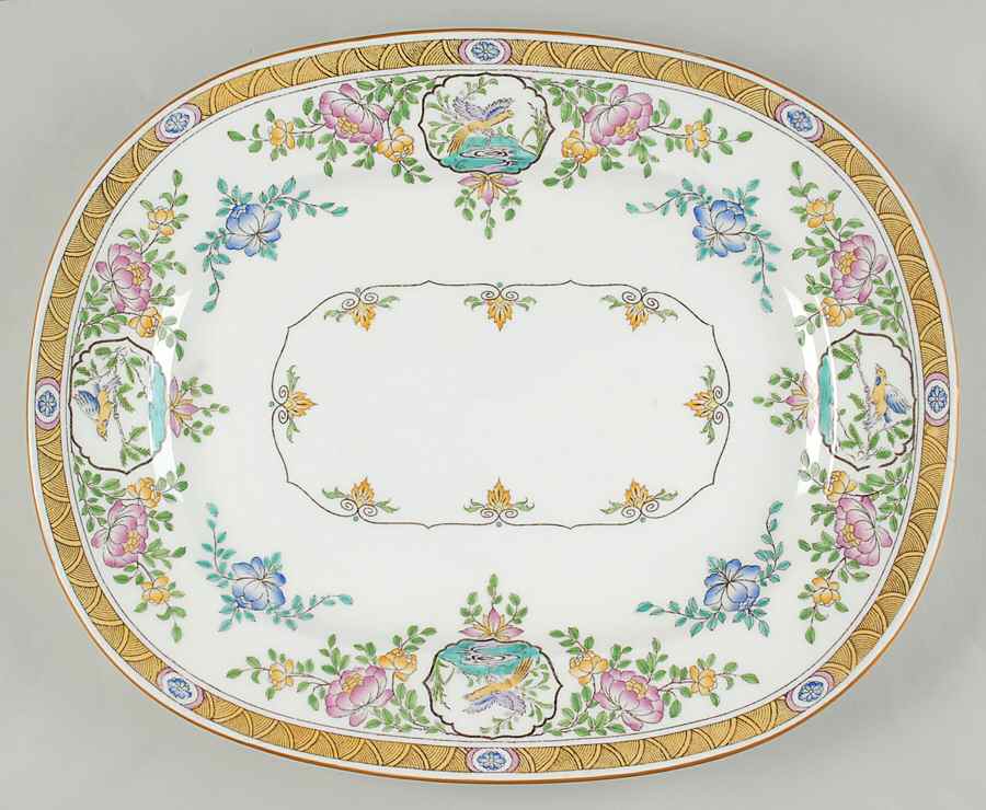 Japonica 14" Oval Serving Platter by Minton-1