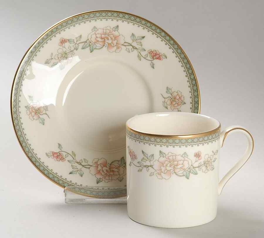 Jasmine Flat Demitasse Cup & Saucer Set by Minton-1